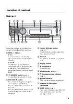 Preview for 5 page of Sony CDX-GT56UIW Operating Instructions Manual