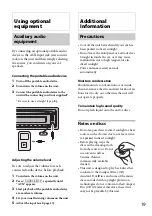 Предварительный просмотр 19 страницы Sony CDX-GT56UIW Operating Instructions Manual