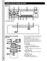 Предварительный просмотр 6 страницы Sony CDX-GT570 Operating Instructions Manual