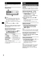 Предварительный просмотр 8 страницы Sony CDX-GT570 Operating Instructions Manual