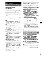 Предварительный просмотр 9 страницы Sony CDX-GT570 Operating Instructions Manual