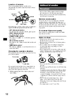 Preview for 12 page of Sony CDX-GT570 Operating Instructions Manual