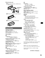 Preview for 15 page of Sony CDX-GT570 Operating Instructions Manual