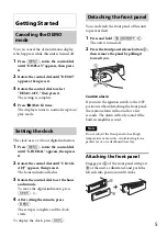 Предварительный просмотр 5 страницы Sony CDX-GT570UP Operating Instructions Manual