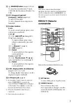 Предварительный просмотр 7 страницы Sony CDX-GT570UP Operating Instructions Manual