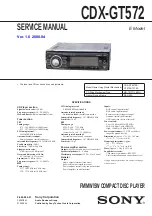 Sony CDX-GT572 Service Manual preview