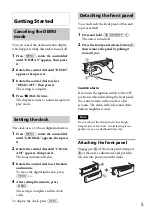 Предварительный просмотр 5 страницы Sony CDX-GT575UP Operating Instructions Manual