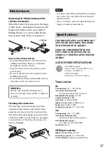 Предварительный просмотр 27 страницы Sony CDX-GT575UP Operating Instructions Manual