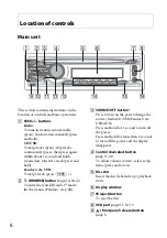 Предварительный просмотр 6 страницы Sony CDX-GT57UP Operating Instructions Manual