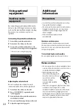 Предварительный просмотр 22 страницы Sony CDX-GT57UPW Operating Instructions Manual