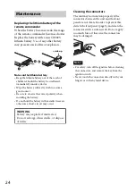 Предварительный просмотр 24 страницы Sony CDX-GT57UPW Operating Instructions Manual