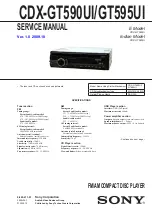 Sony CDX-GT590UI Service Manual preview