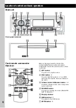 Предварительный просмотр 6 страницы Sony CDX-GT610U Operating Instructions Manual