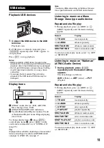 Preview for 11 page of Sony CDX-GT610U Operating Instructions Manual