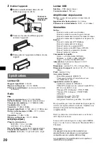 Preview for 64 page of Sony CDX-GT610U Operating Instructions Manual