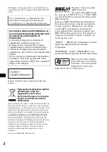 Preview for 70 page of Sony CDX-GT610U Operating Instructions Manual