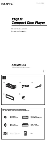 Sony CDX-GT610UI - Cd Receiver With Ipod... User Manual preview