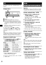 Preview for 8 page of Sony CDX-GT617UE Operating Instructions Manual