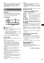 Preview for 9 page of Sony CDX-GT617UE Operating Instructions Manual