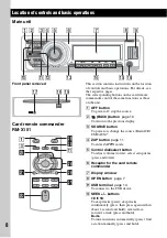 Предварительный просмотр 8 страницы Sony CDX-GT630UI - Cd Receiver Mp3/wma/aac Player Operating Instructions Manual