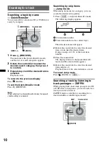 Предварительный просмотр 10 страницы Sony CDX-GT630UI - Cd Receiver Mp3/wma/aac Player Operating Instructions Manual