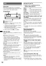 Предварительный просмотр 12 страницы Sony CDX-GT630UI - Cd Receiver Mp3/wma/aac Player Operating Instructions Manual