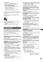 Preview for 23 page of Sony CDX-GT630UI - Cd Receiver Mp3/wma/aac Player Operating Instructions Manual