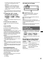 Preview for 41 page of Sony CDX-GT630UI - Cd Receiver Mp3/wma/aac Player Operating Instructions Manual