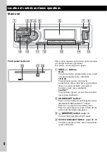 Preview for 8 page of Sony CDX-GT65UIW Operating Instructions Manual