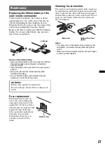 Preview for 27 page of Sony CDX-GT65UIW Operating Instructions Manual