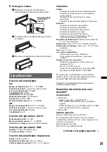 Preview for 61 page of Sony CDX-GT65UIW Operating Instructions Manual