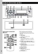 Предварительный просмотр 6 страницы Sony CDX-GT660U Operating Instructions Manual