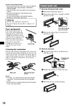 Предварительный просмотр 16 страницы Sony CDX-GT660U Operating Instructions Manual