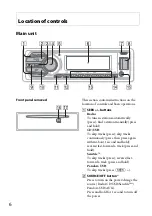 Предварительный просмотр 6 страницы Sony CDX-GT660UP Operating Instructions Manual