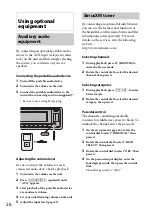 Предварительный просмотр 26 страницы Sony CDX-GT660UP Operating Instructions Manual