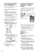 Предварительный просмотр 22 страницы Sony CDX-GT660UV Operating Instructions Manual