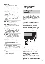 Предварительный просмотр 25 страницы Sony CDX-GT660UV Operating Instructions Manual