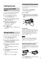 Предварительный просмотр 5 страницы Sony CDX-GT66UPW Operating Instructions Manual