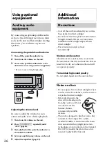 Предварительный просмотр 26 страницы Sony CDX-GT66UPW Operating Instructions Manual