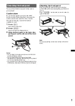 Предварительный просмотр 7 страницы Sony CDX-GT680UI Operating Instructions Manual