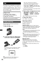 Предварительный просмотр 14 страницы Sony CDX-GT680UI Operating Instructions Manual