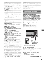 Предварительный просмотр 17 страницы Sony CDX-GT680UI Operating Instructions Manual