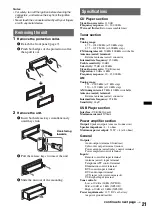 Предварительный просмотр 21 страницы Sony CDX-GT680UI Operating Instructions Manual