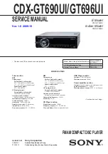 Sony CDX-GT690UI Service Manual предпросмотр