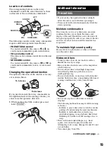 Предварительный просмотр 19 страницы Sony CDX-GT700D Operating Instructions Manual