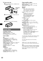 Предварительный просмотр 22 страницы Sony CDX-GT700D Operating Instructions Manual