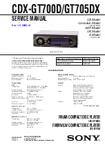 Sony CDX-GT700D Service Manual предпросмотр