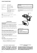 Предварительный просмотр 2 страницы Sony CDX-GT700D Service Manual