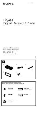 Sony CDX-GT700HD - Fd 8g Usb 1wire User Manual предпросмотр