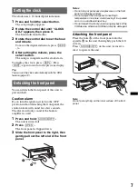 Предварительный просмотр 7 страницы Sony CDX-GT700UI Operating Instructions Manual